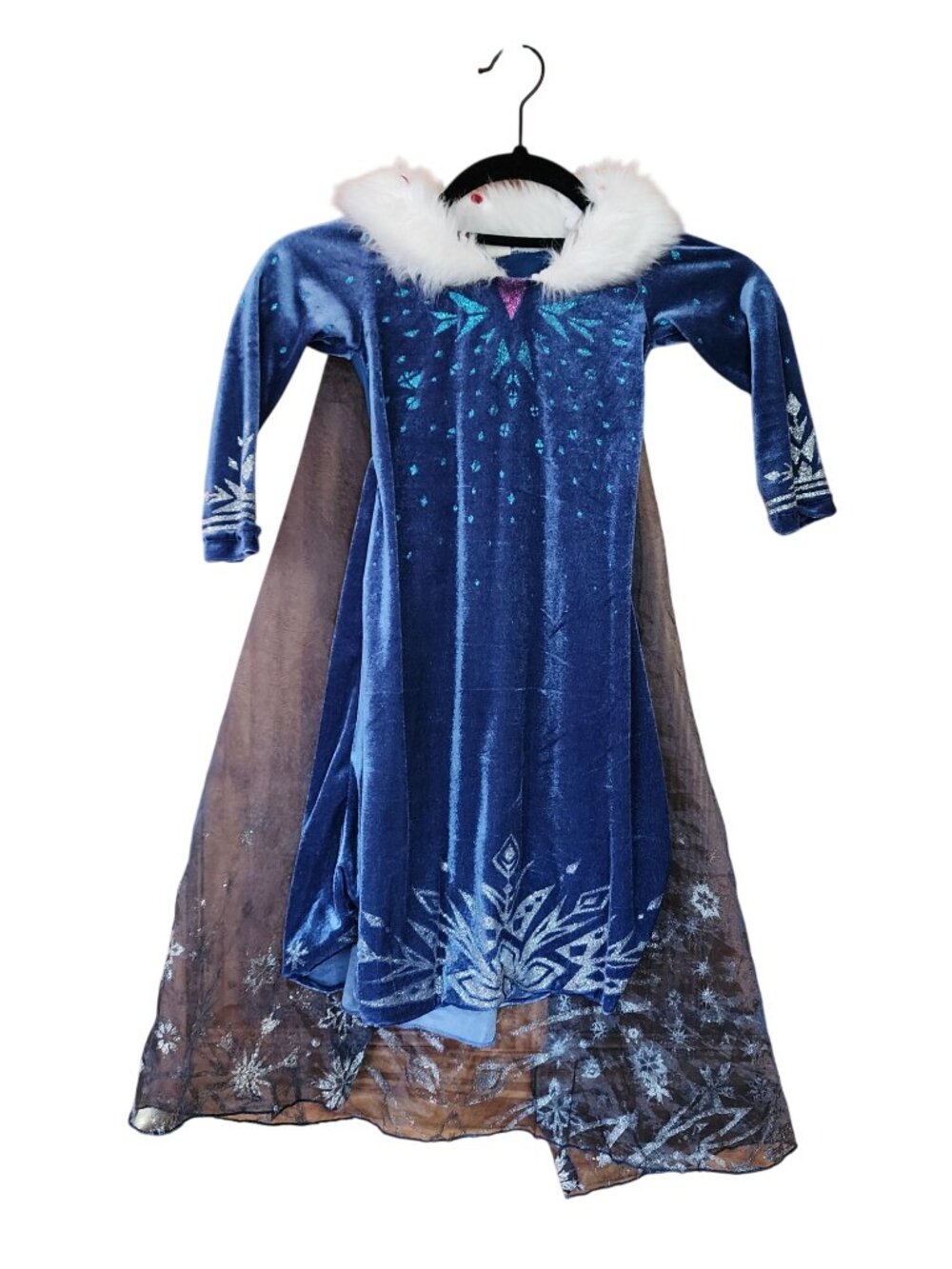 Frozen Elsa Princess Dress Costume for Girl Cosplay Halloween Party Size 3/4